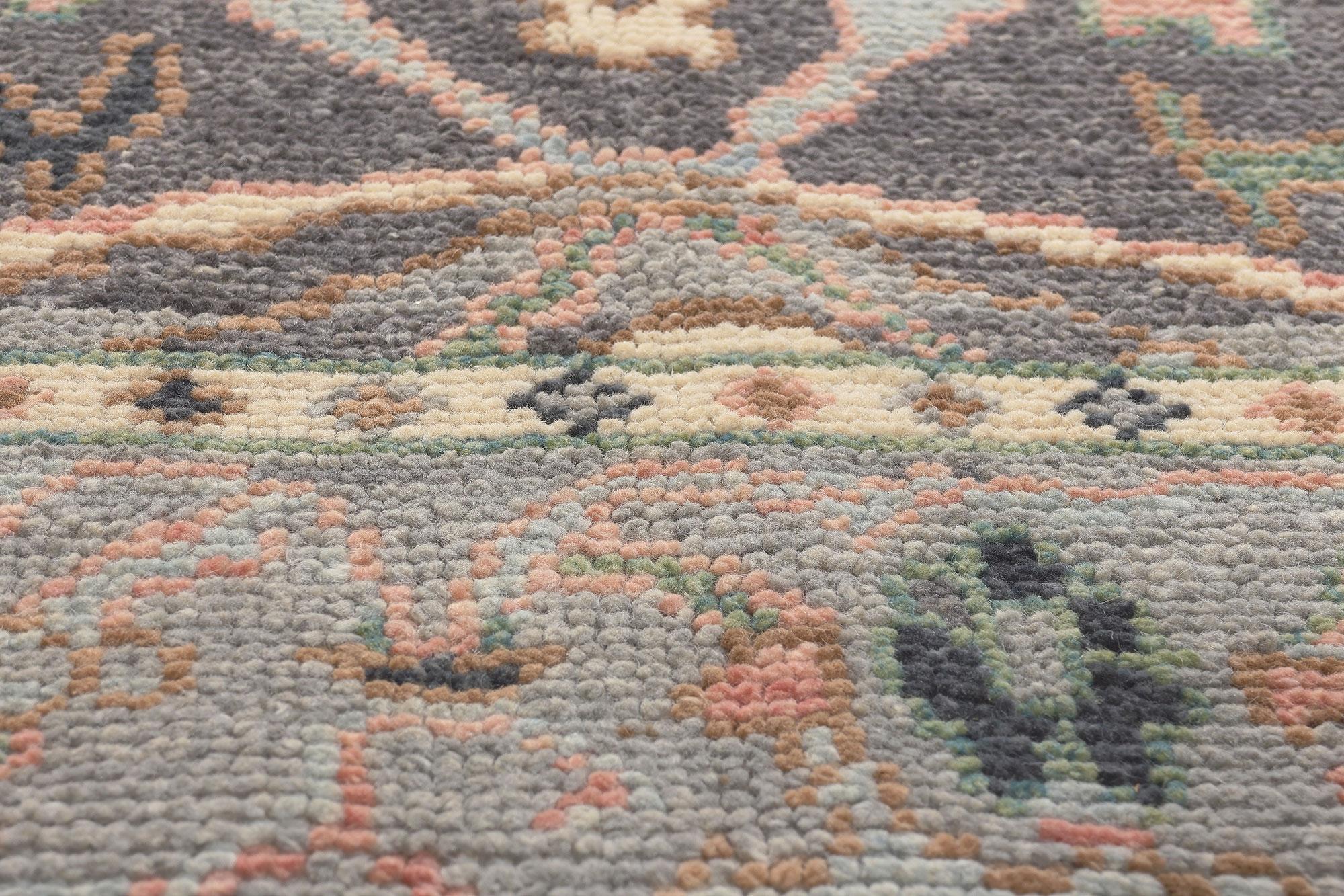 New Modern Style Colorful Oushak Rug In New Condition For Sale In Dallas, TX