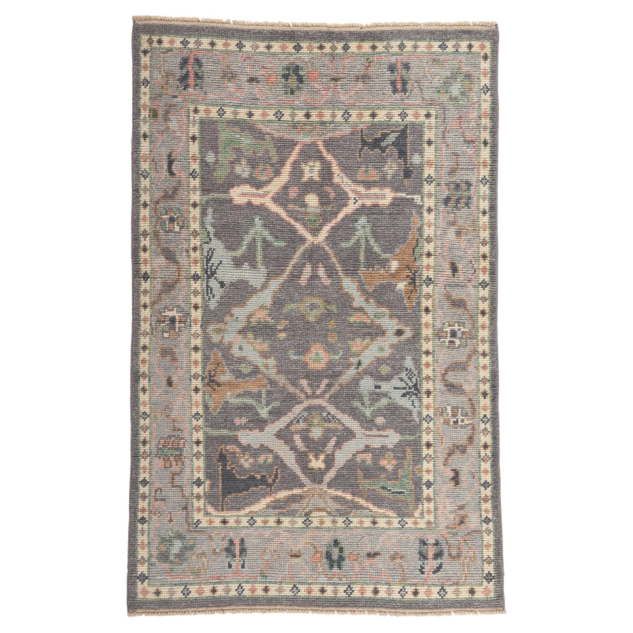 New Modern Style Colorful Oushak Rug For Sale
