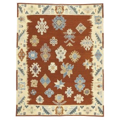 Nouveau tapis de style moderne Oushak à poils longs texturé 