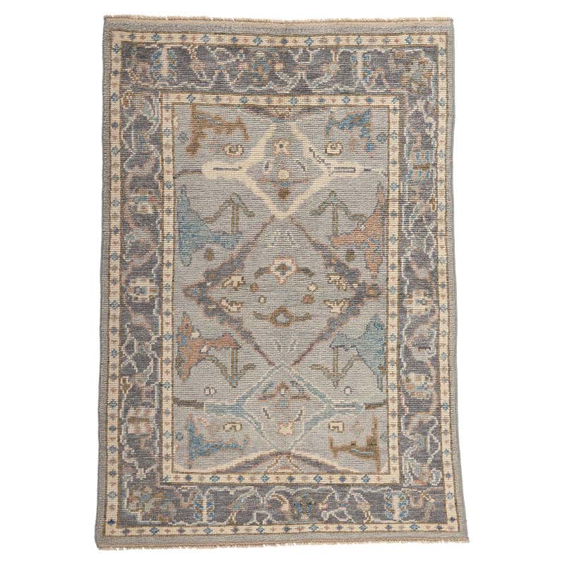 Earth Tones Abstract Moroccan Style Modern Wool Rug For Sale at 1stDibs