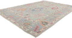 New Modern Style Oushak Rug with Soft Colors