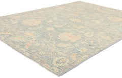 New Modern Style Oushak Rug with Soft Colors