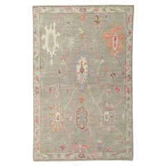 New Modern Style Oushak Rug with Soft Colors