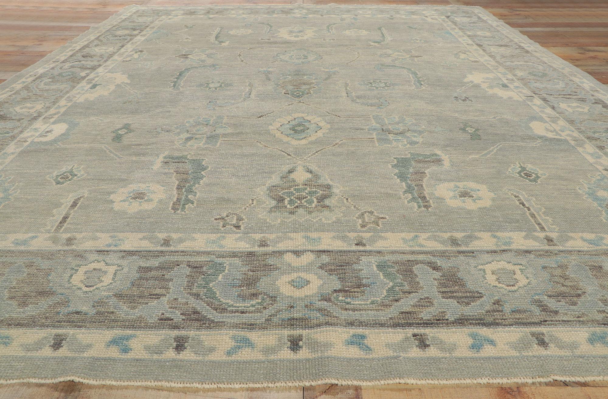 Wool New Modern Style Turkish Oushak Rug For Sale