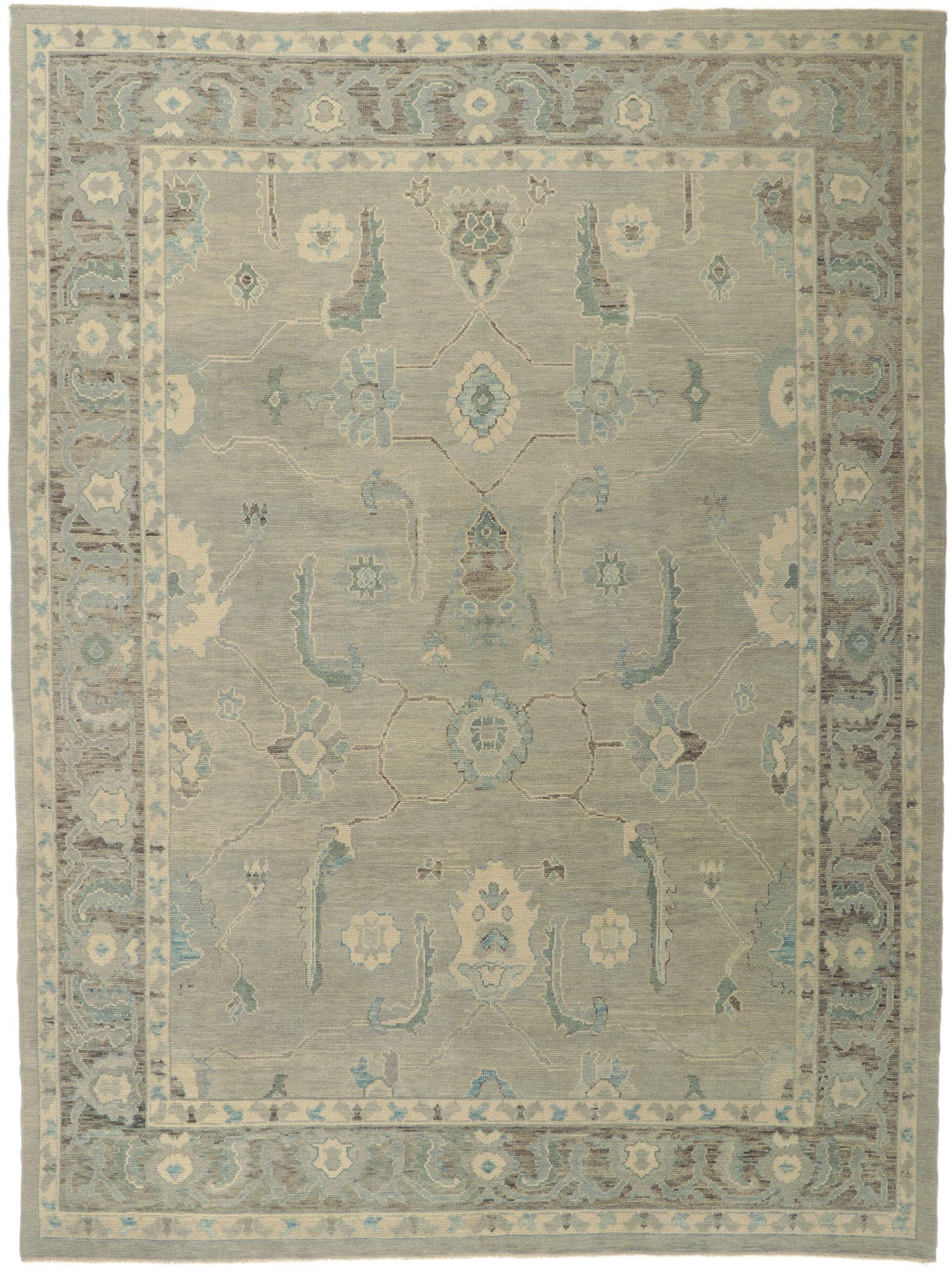 New Modern Style Turkish Oushak Rug For Sale 2