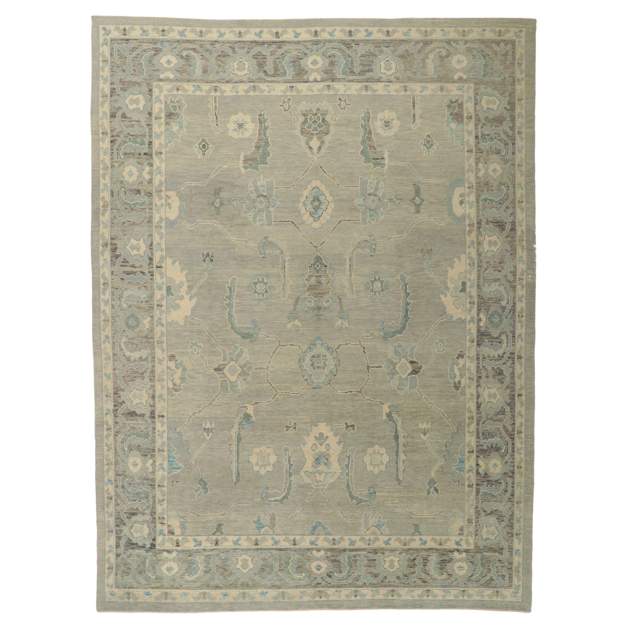 New Modern Style Turkish Oushak Rug For Sale