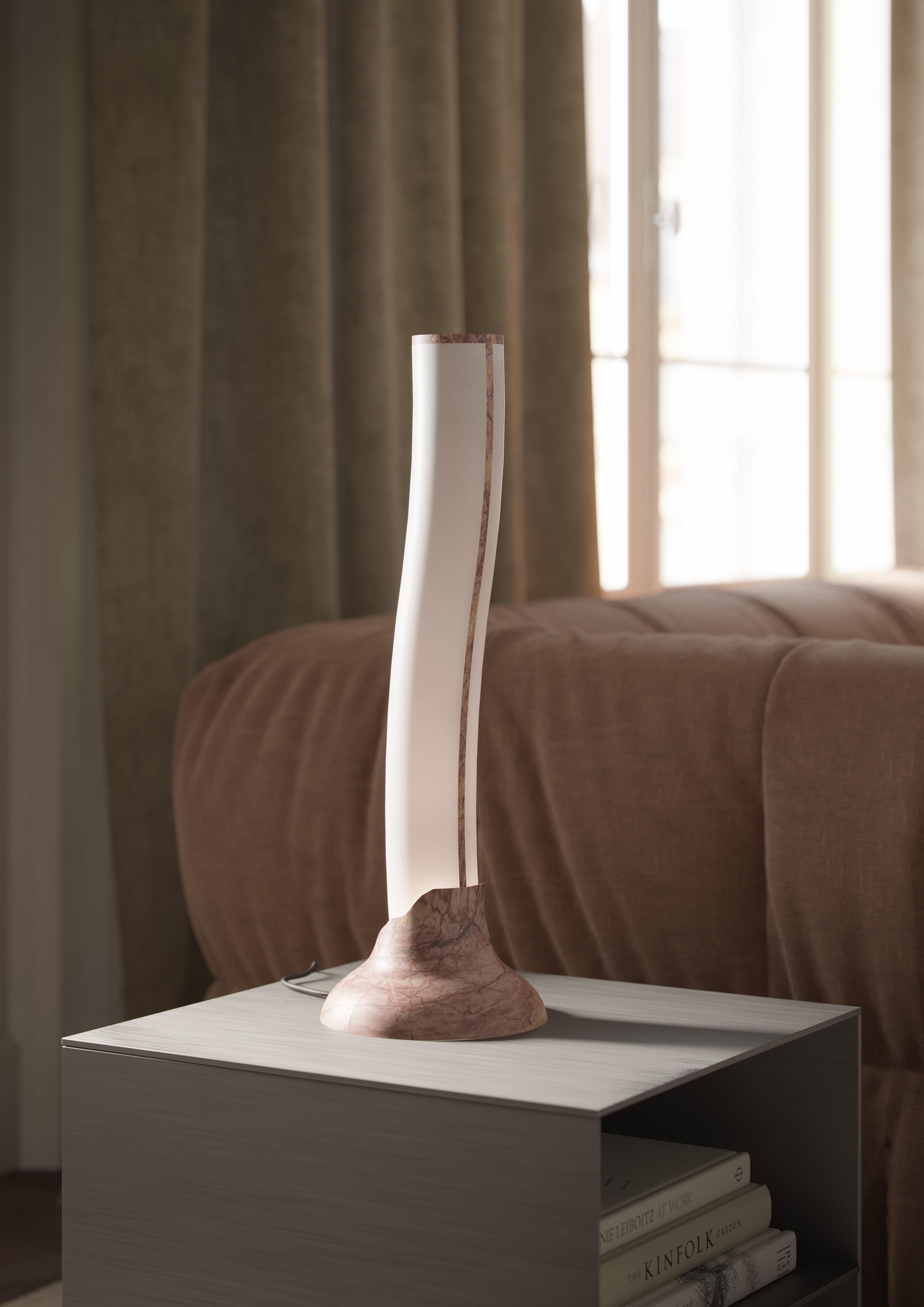 Contemporary New Modern Table Lamp in Marble, Creator Jacopo Simonetti Stock For Sale