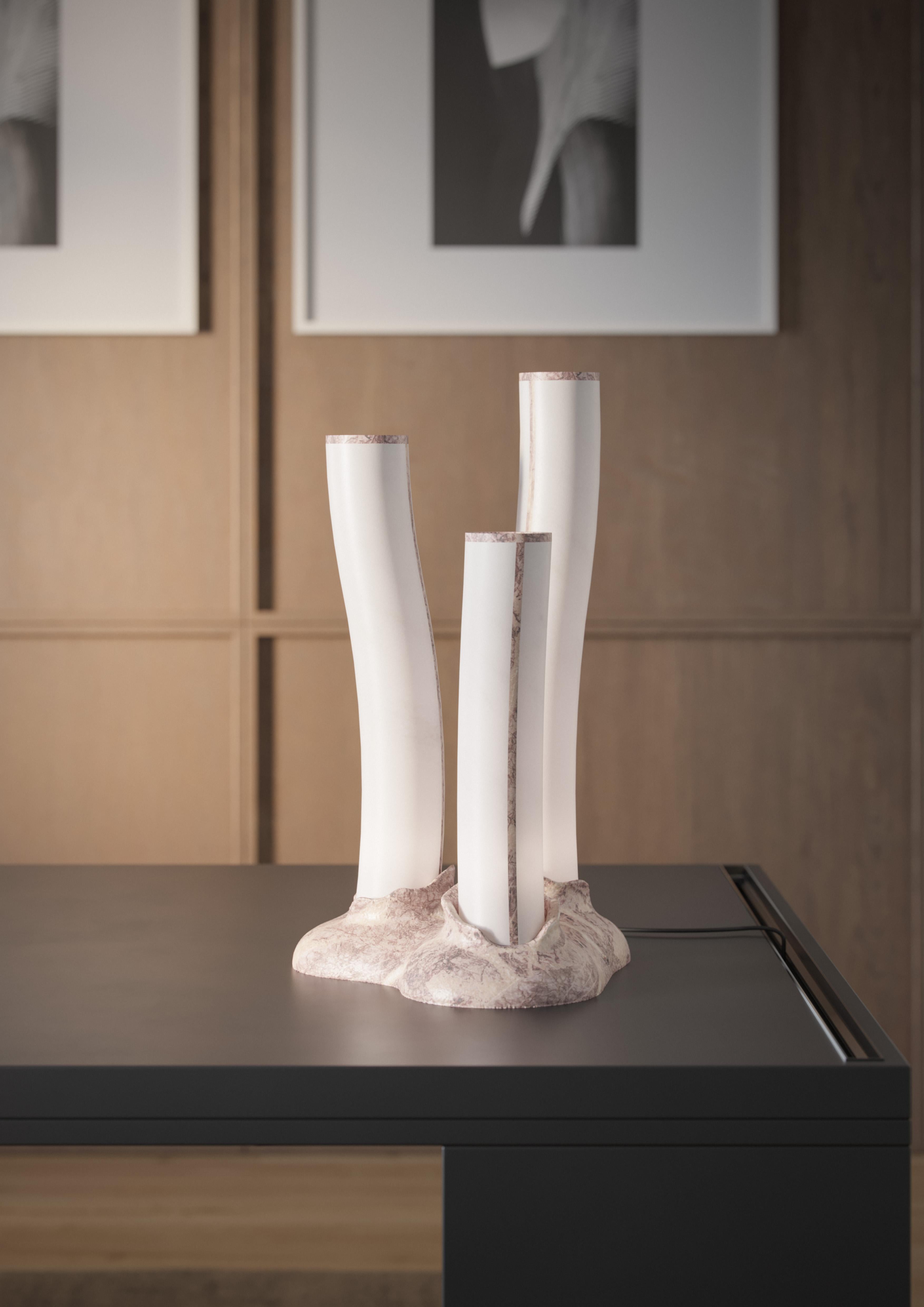 New Modern Table Lamp in Marble, Creator Jacopo Simonetti Stock In New Condition For Sale In Milan, IT
