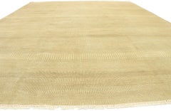 Organic Modern Indian Rug 12'00 x 15'00, Tranquil Japandi Meets Subtle Shibui