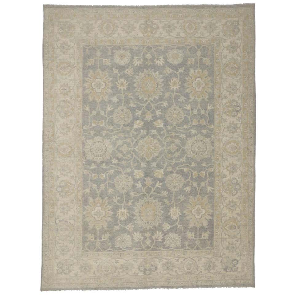 Transitional Style Area Rug with Oushak Design and Neutral Colors For ...