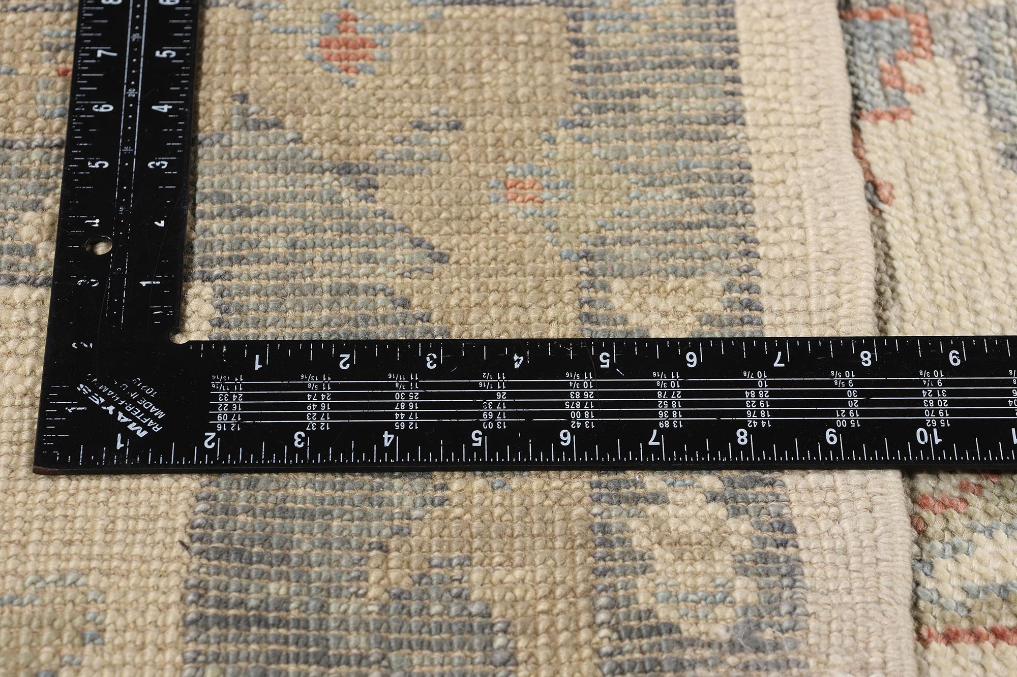 Neuer moderner türkischer Oushak-Teppich-Läufer, 03'00 x 18'09 (21. Jahrhundert und zeitgenössisch) im Angebot