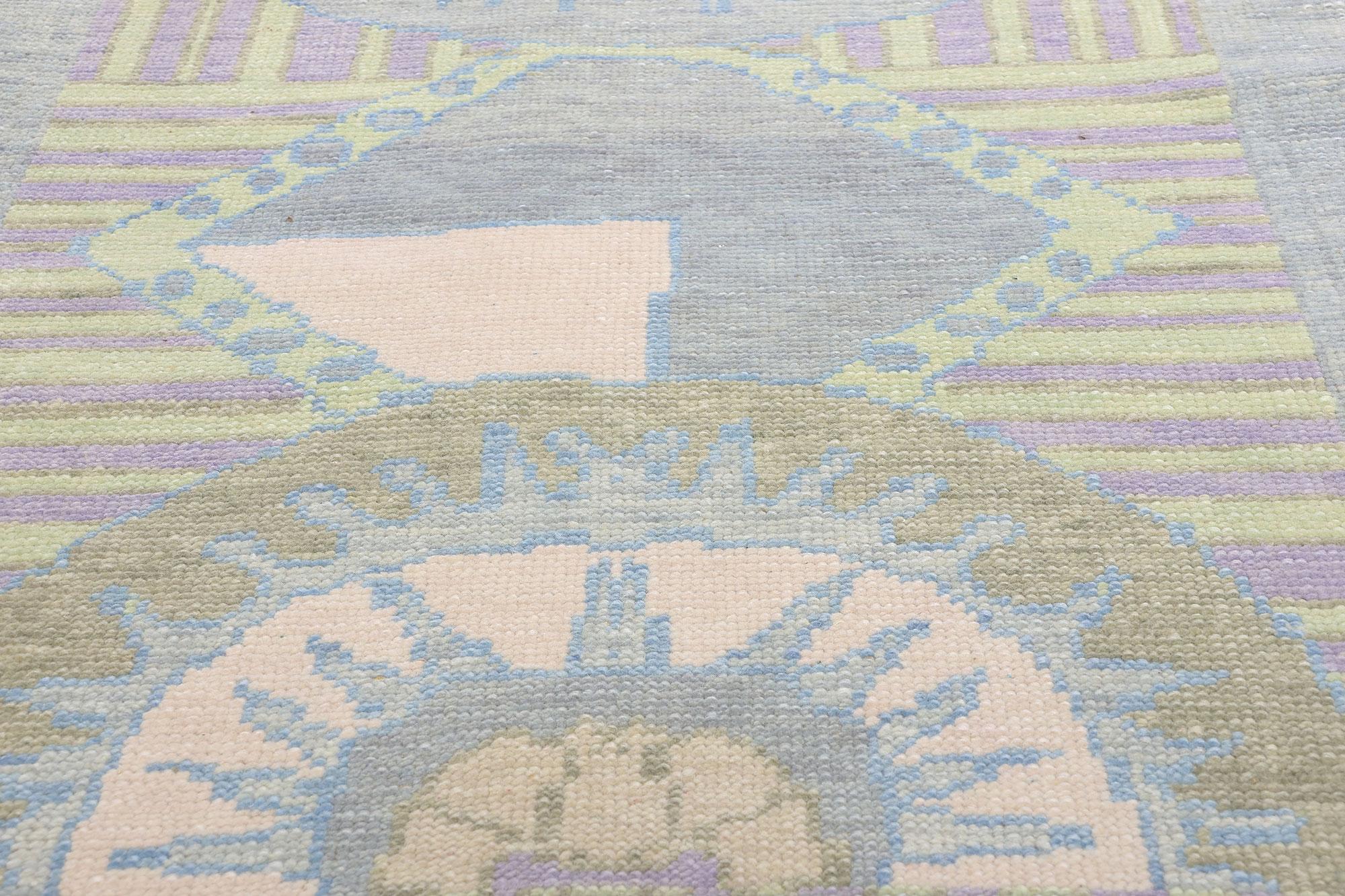 Tapis turc moderne Oushak avec style traditionnel Neuf - En vente à Dallas, TX
