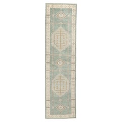 New Modern Turkish Oushak Carpet Runner with Traditional Style