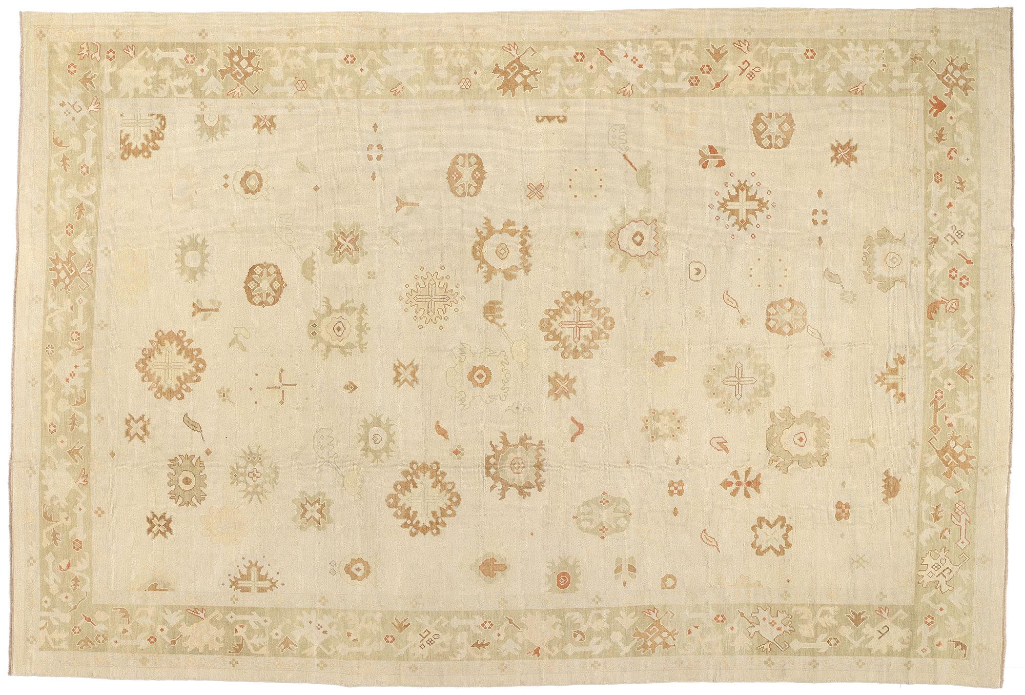 New Modern Turkish Oushak Carpet with Traditional Style For Sale 3