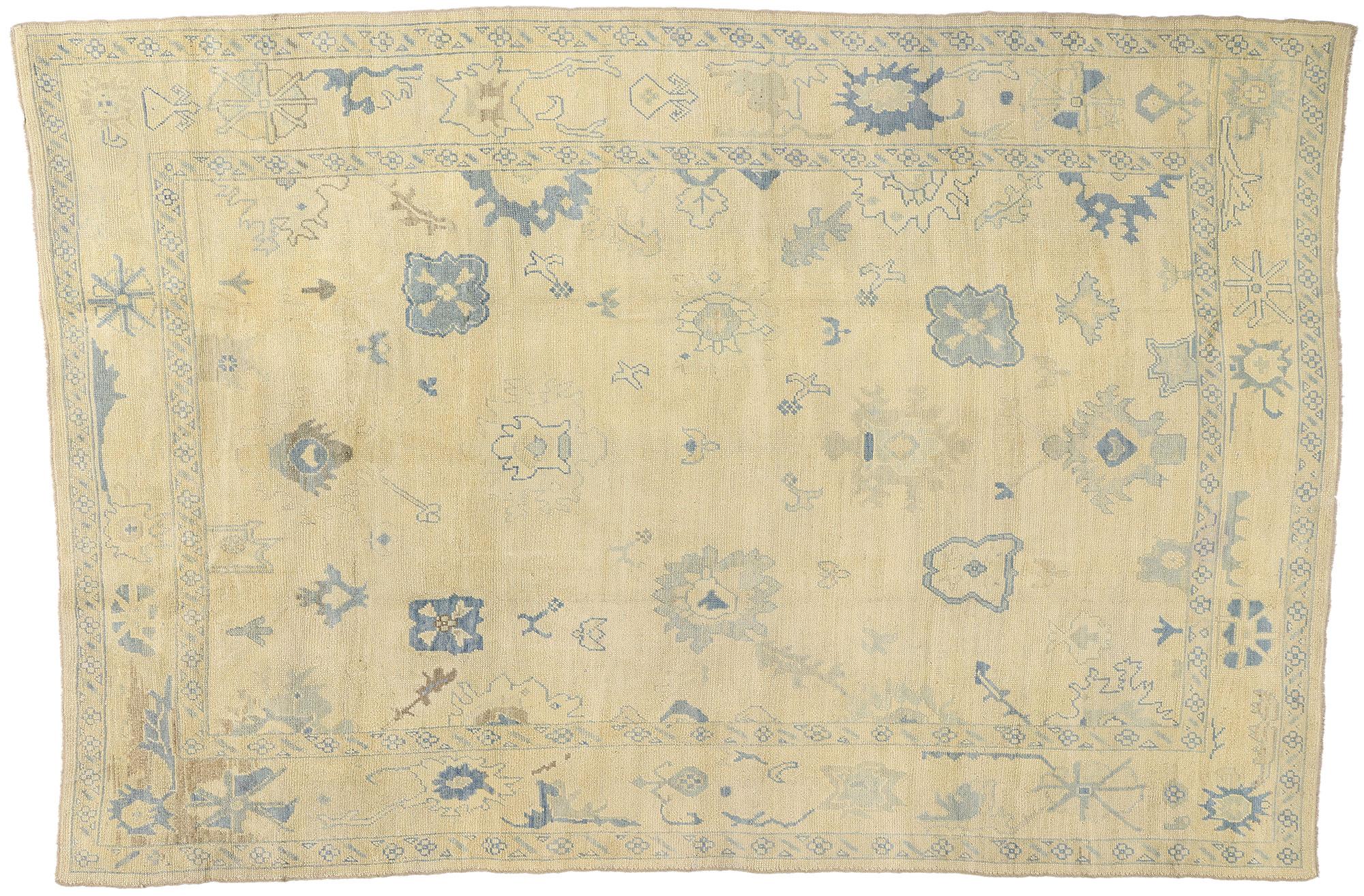 New Modern Turkish Oushak Carpet with Traditional Style For Sale 3