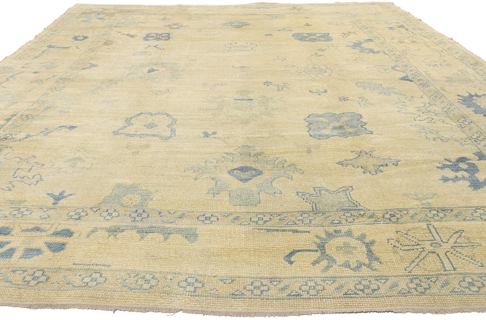 Aesthetic Movement New Modern Turkish Oushak Carpet with Traditional Style For Sale