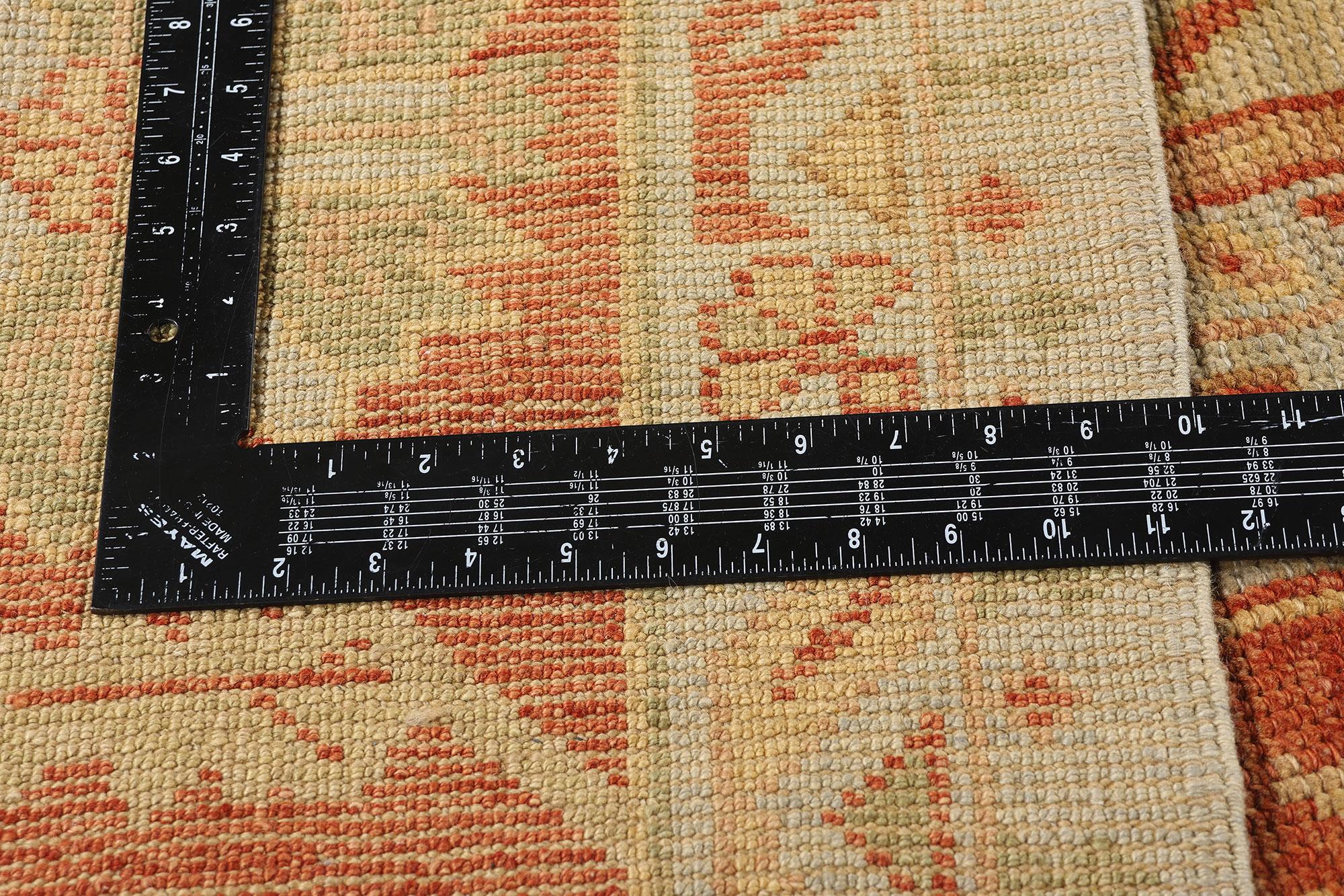Contemporary New Modern Turkish Oushak Carpet with Traditional Style For Sale