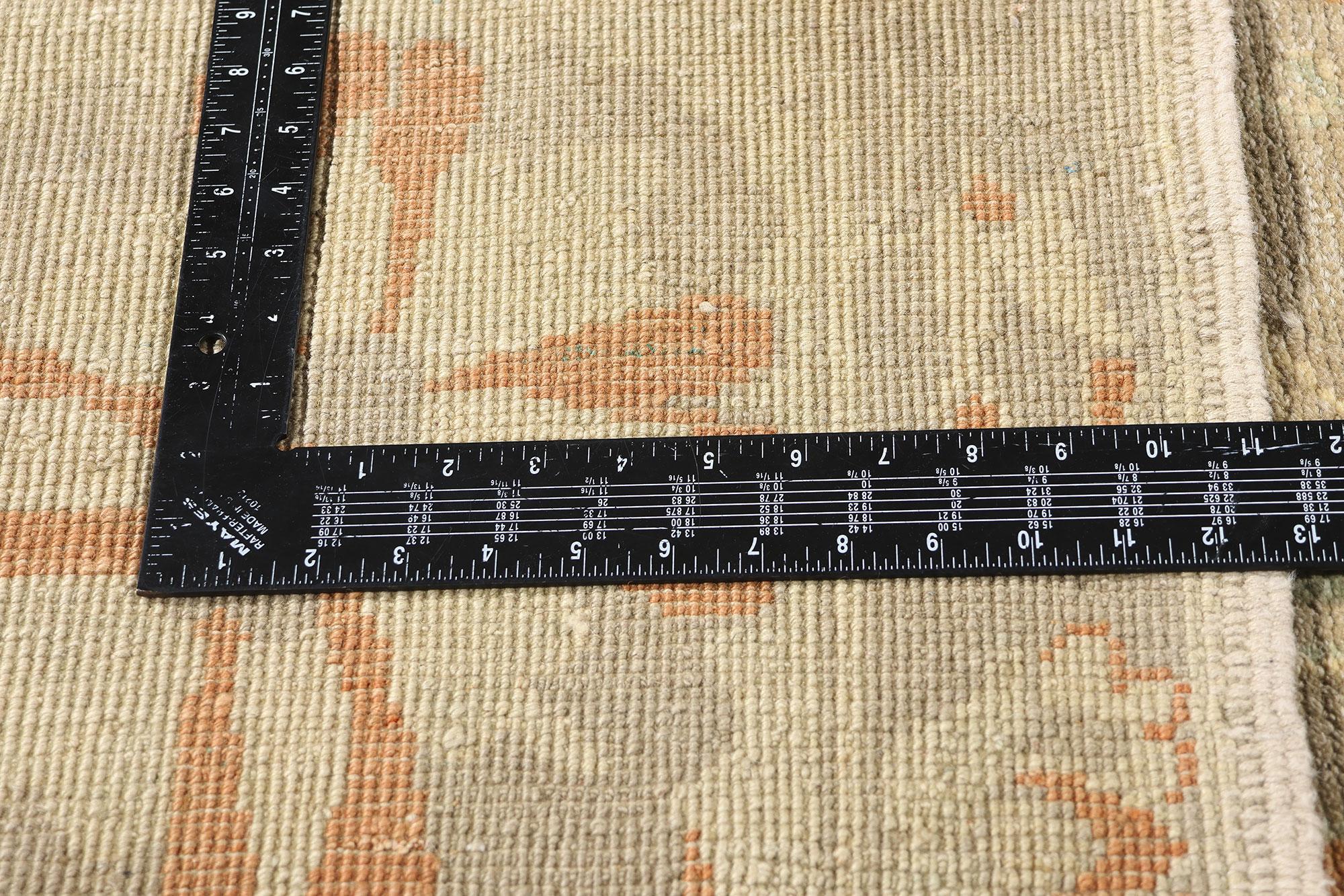 Wool New Modern Turkish Oushak Carpet with Traditional Style For Sale
