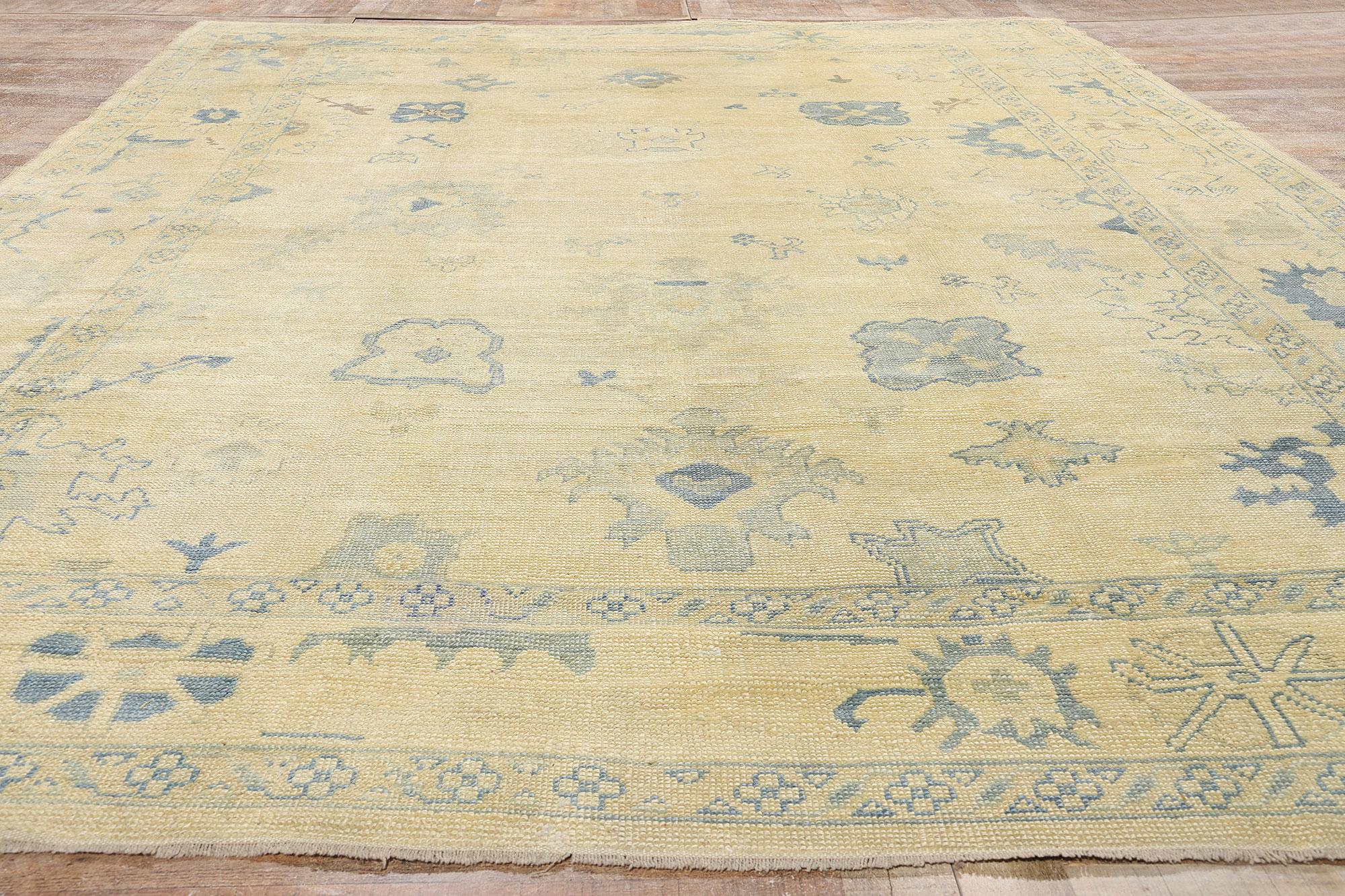 New Modern Turkish Oushak Carpet with Traditional Style For Sale 1