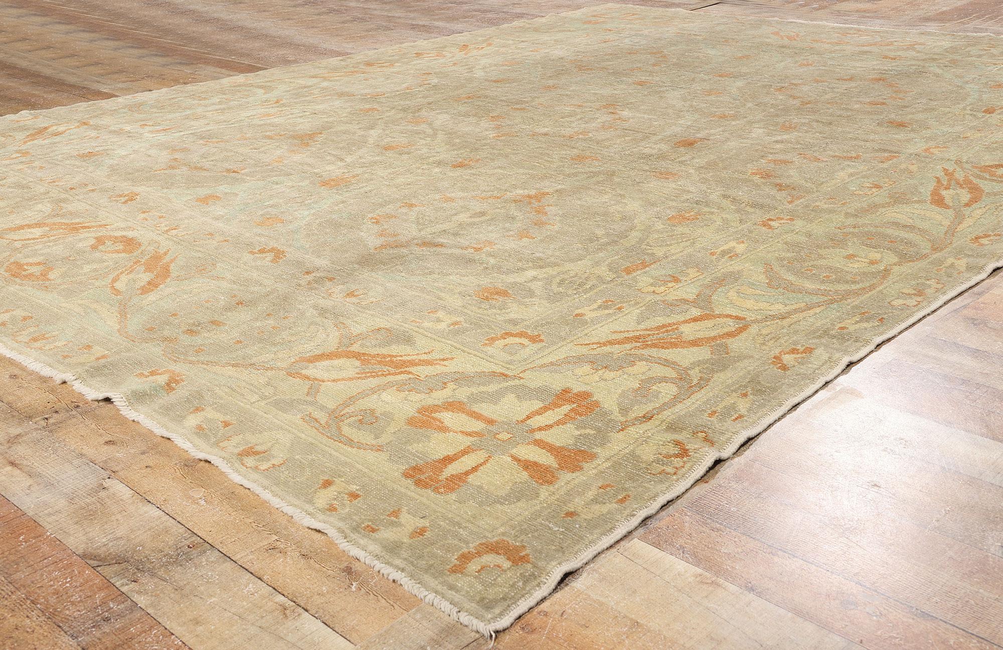New Modern Turkish Oushak Carpet with Traditional Style For Sale 1