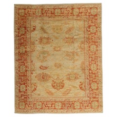 New Modern Turkish Oushak Carpet with Traditional Style