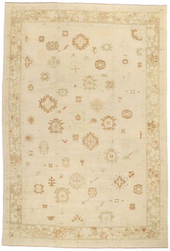 New Modern Turkish Oushak Carpet with Traditional Style
