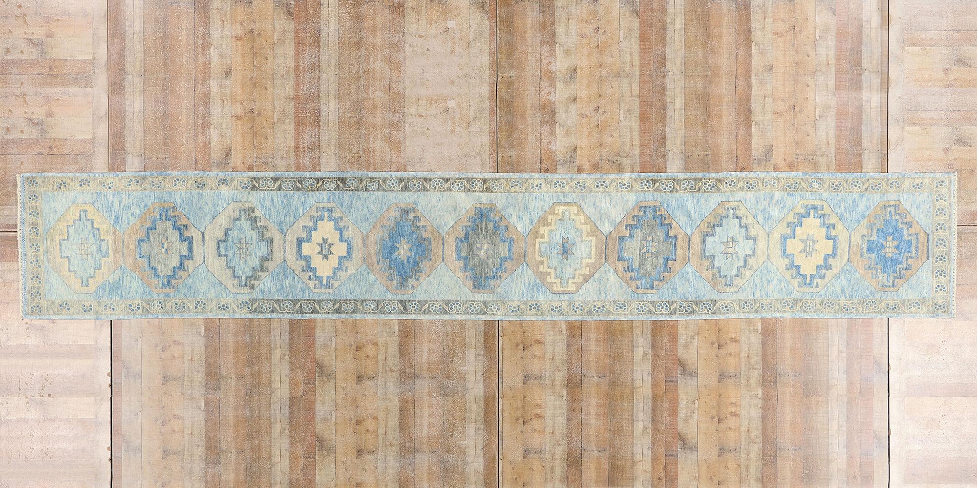 New Modern Turkish Oushak Carpet with Transitional Style For Sale 4