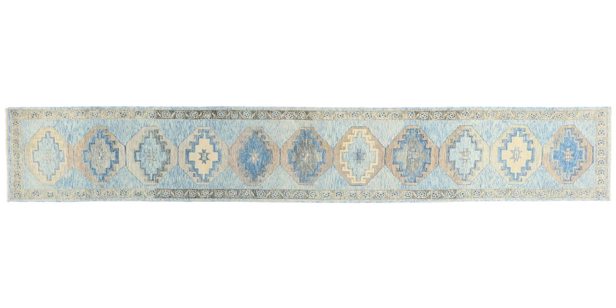 New Modern Turkish Oushak Carpet with Transitional Style For Sale 5