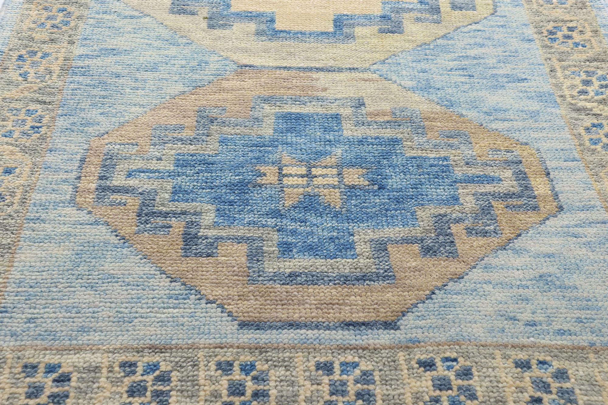 Contemporary New Modern Turkish Oushak Carpet with Transitional Style For Sale