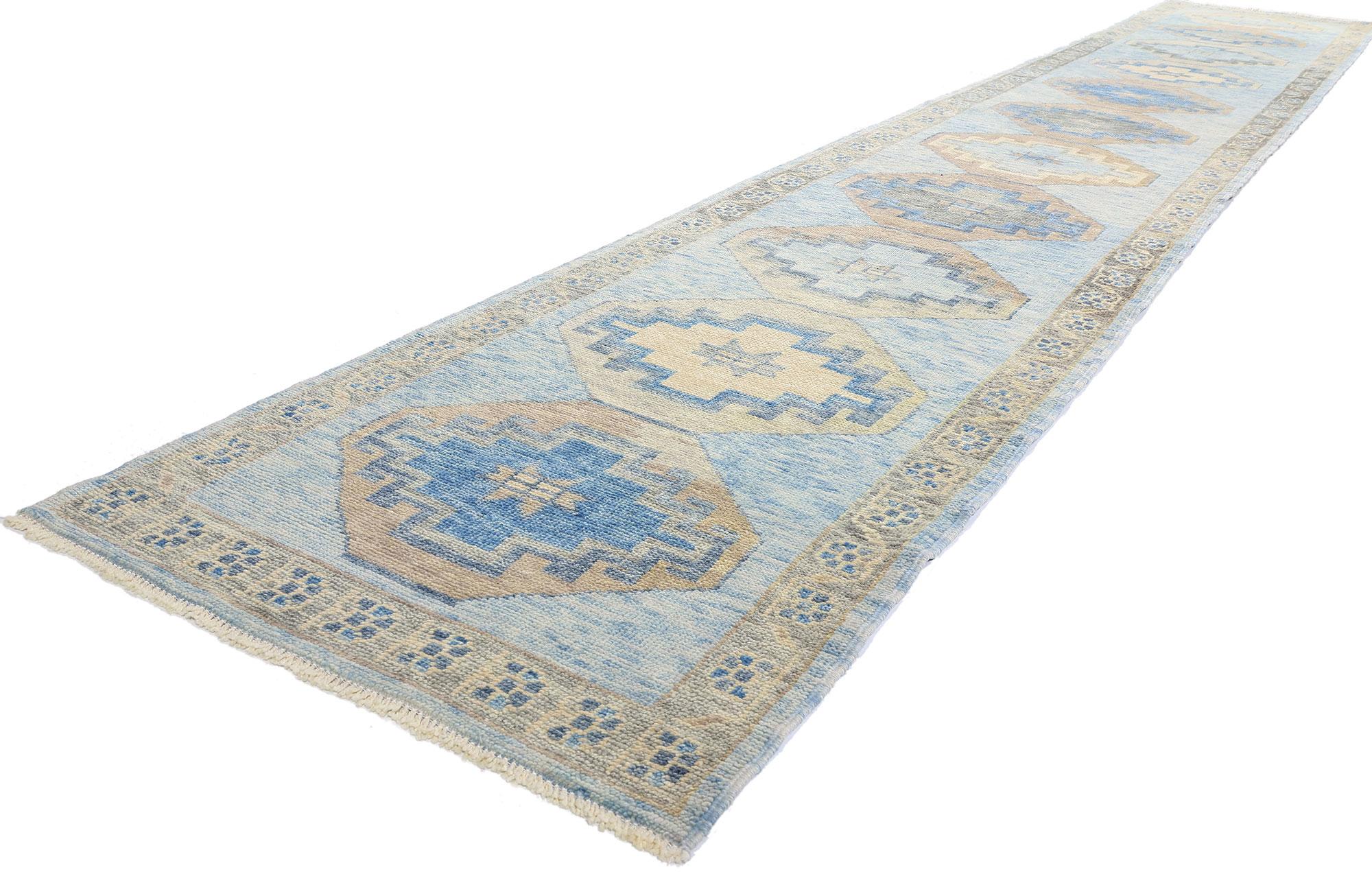 New Modern Turkish Oushak Carpet with Transitional Style For Sale 1