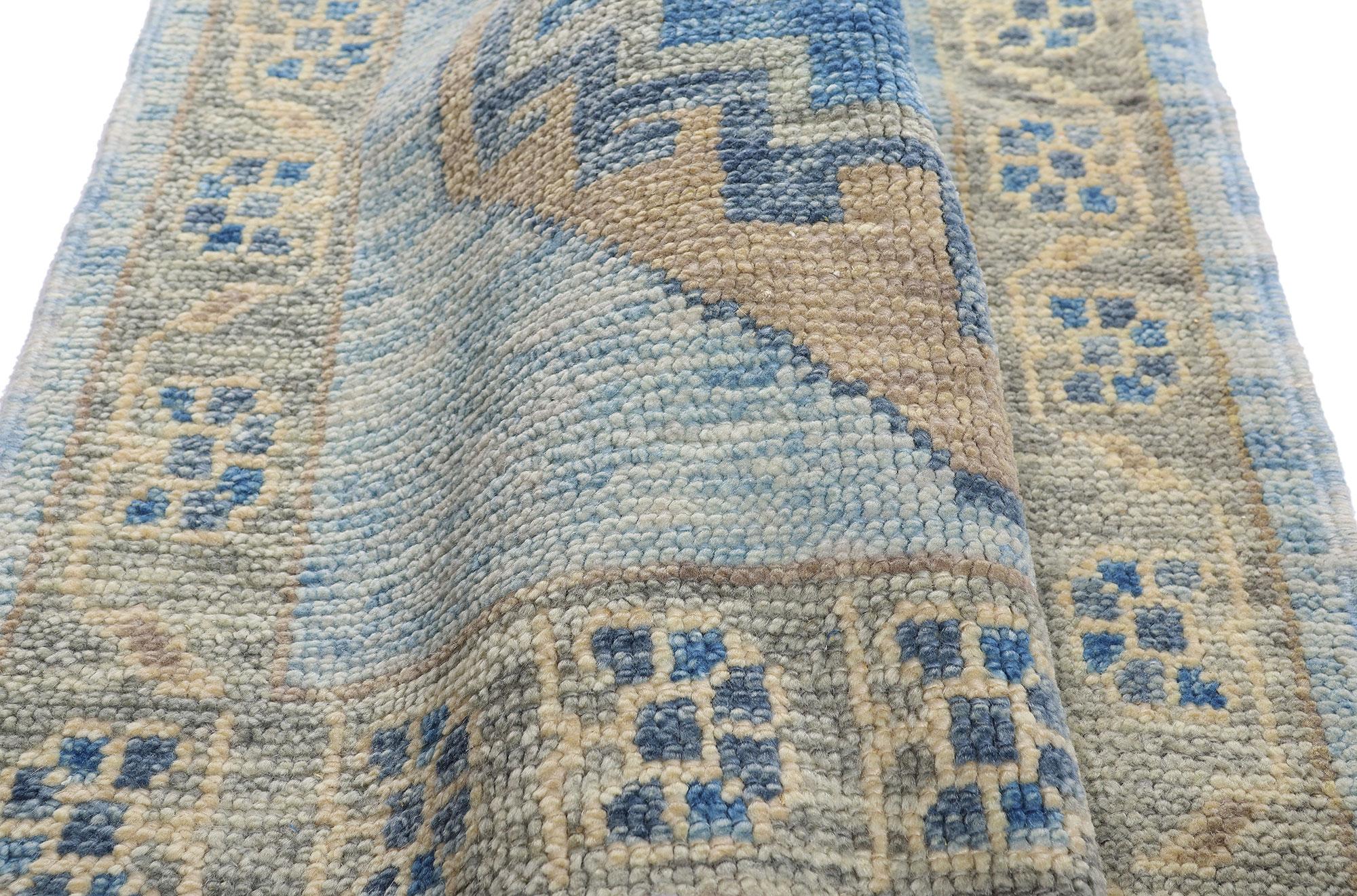 New Modern Turkish Oushak Carpet with Transitional Style For Sale 3