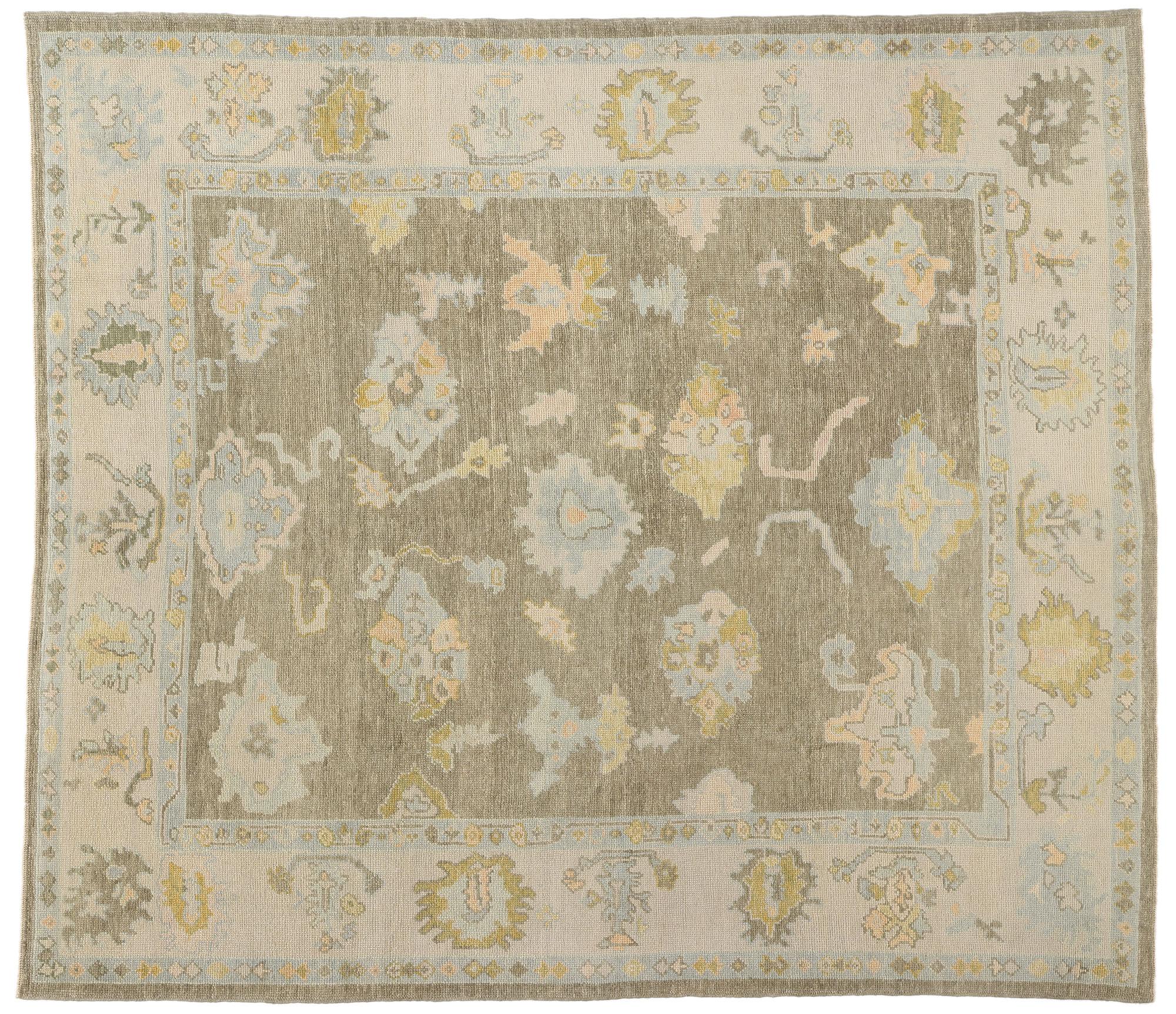 Neuer moderner türkischer Oushak-Teppich, 08'11 x 10'02, modern im Angebot 3