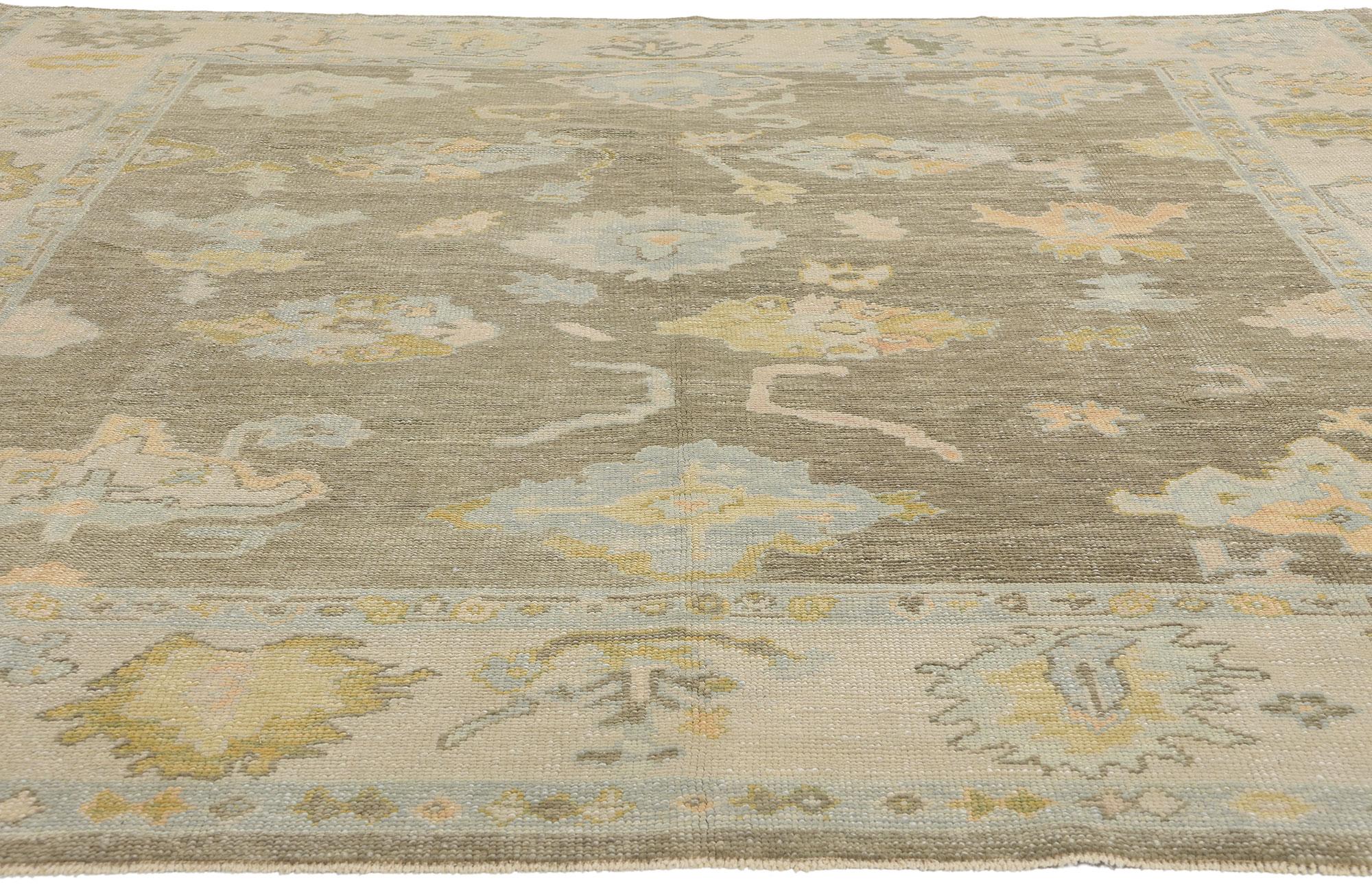 Neuer moderner türkischer Oushak-Teppich, 08'11 x 10'02, modern (Türkisch) im Angebot