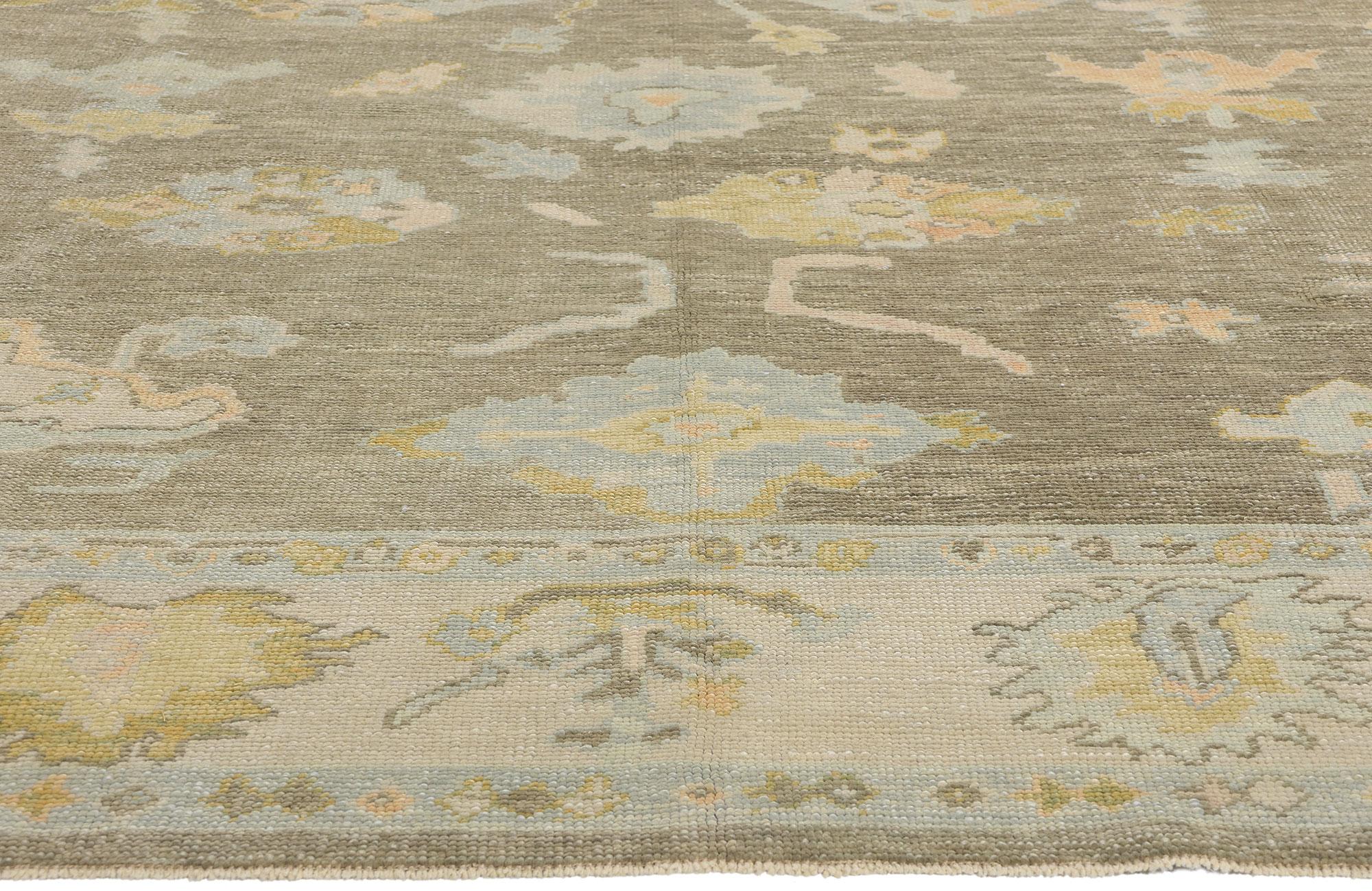 Neuer moderner türkischer Oushak-Teppich, 08'11 x 10'02, modern (Handgeknüpft) im Angebot