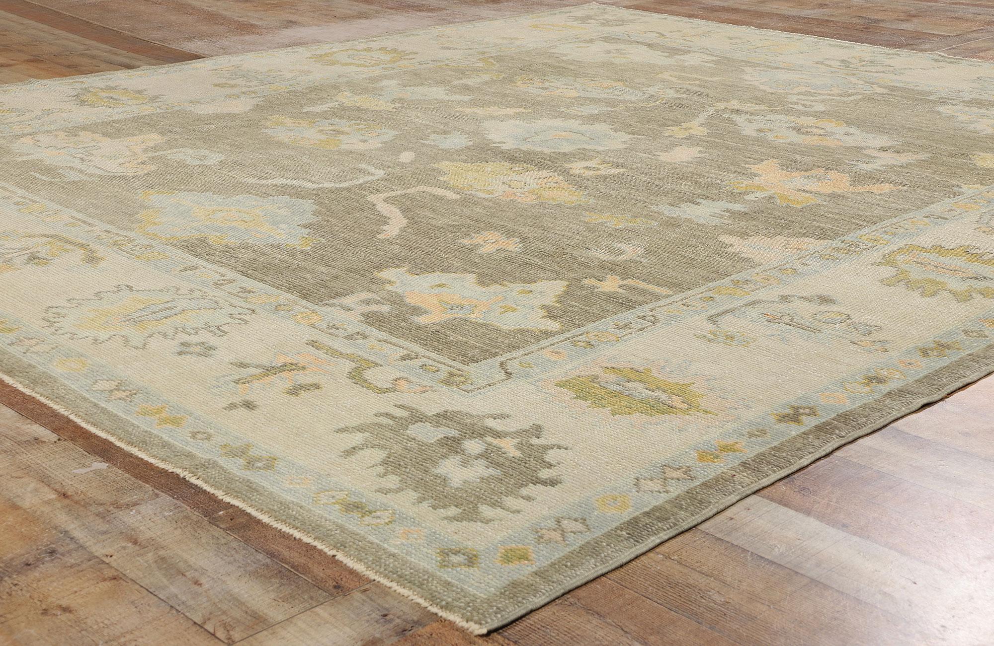 Neuer moderner türkischer Oushak-Teppich, 08'11 x 10'02, modern (Wolle) im Angebot