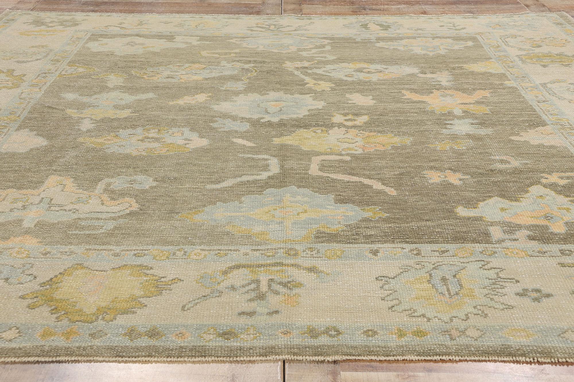 Neuer moderner türkischer Oushak-Teppich, 08'11 x 10'02, modern im Angebot 1