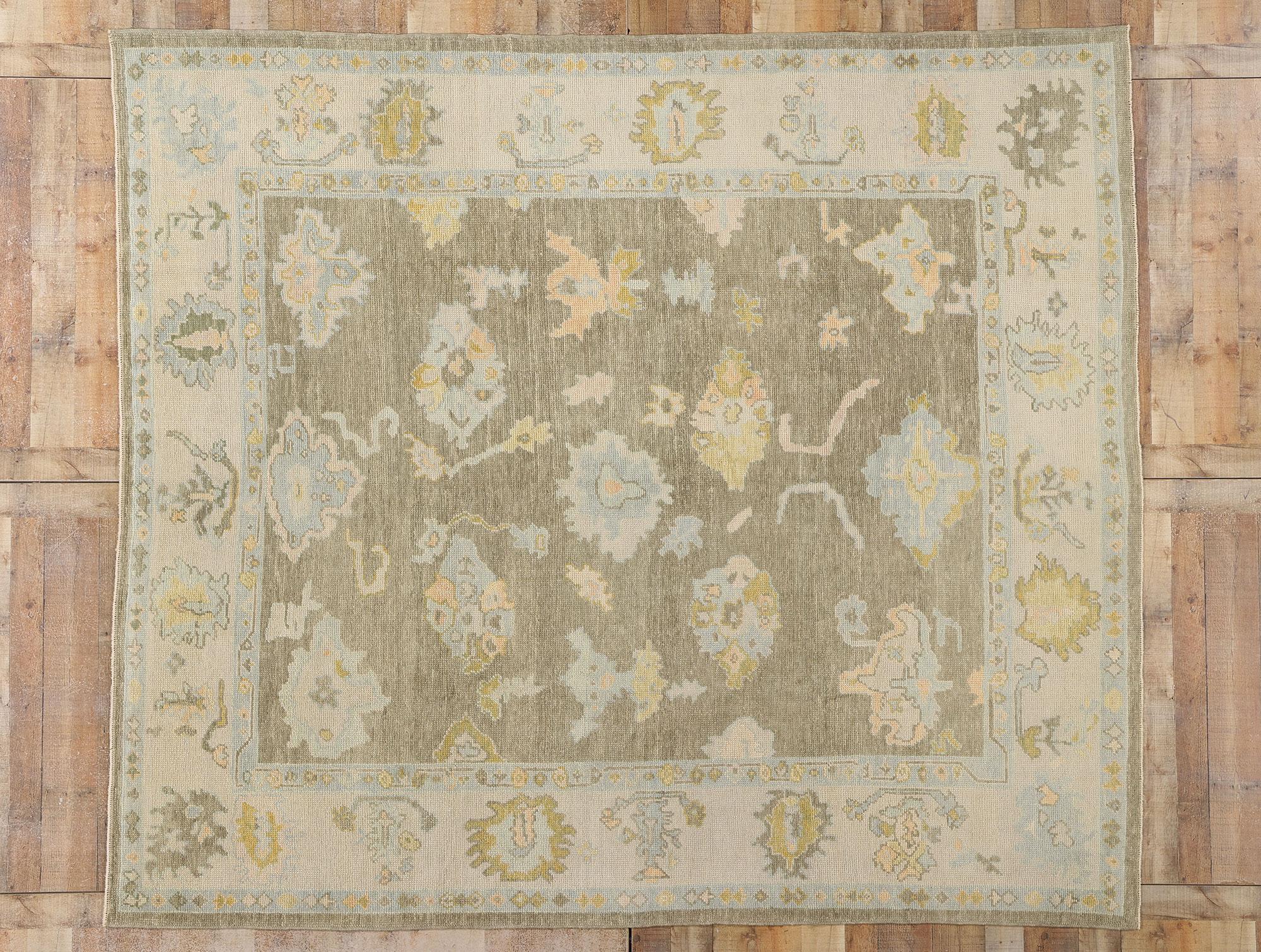 Neuer moderner türkischer Oushak-Teppich, 08'11 x 10'02, modern im Angebot 2