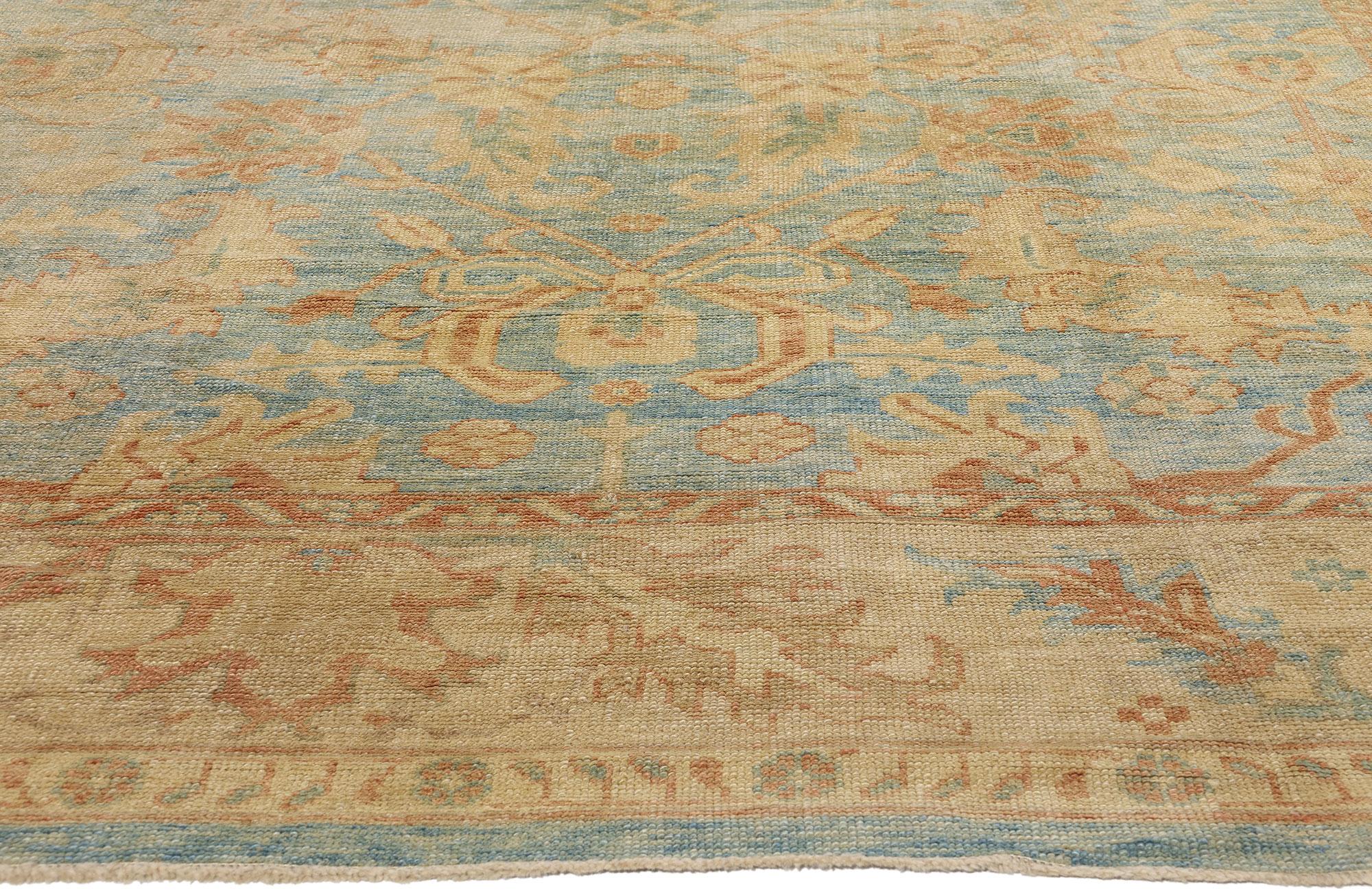Classical Greek New Modern Turkish Oushak Rug with Traditional Style For Sale