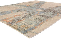 New Modern Urban Drift Moroccan Carpet with Expressionist Style