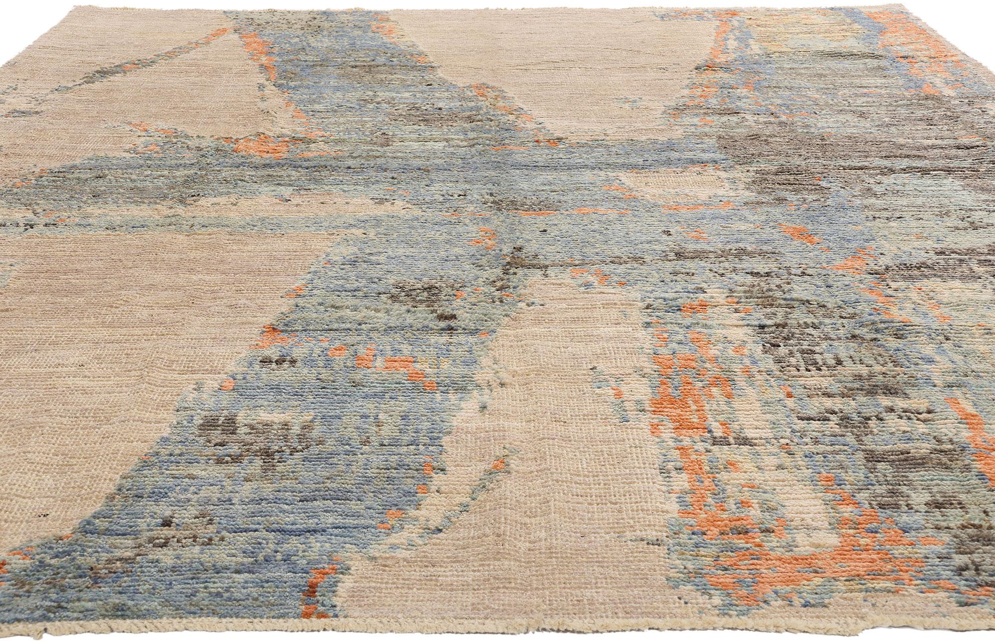 New Modern Urban Drift Moroccan Carpet with Expressionist Style (Organische Moderne) im Angebot