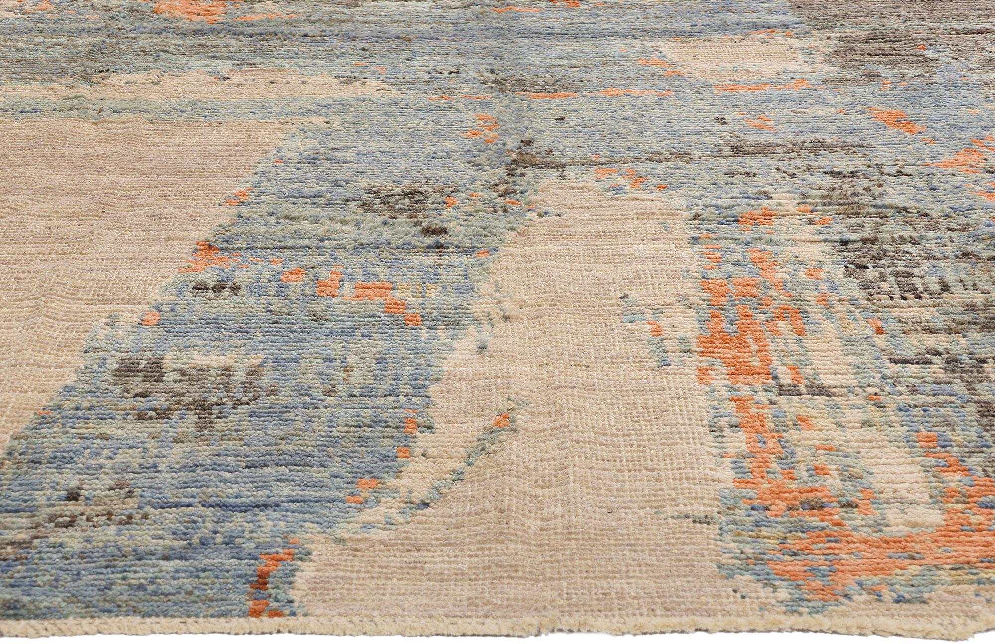 New Modern Urban Drift Moroccan Carpet with Expressionist Style (Indisch) im Angebot