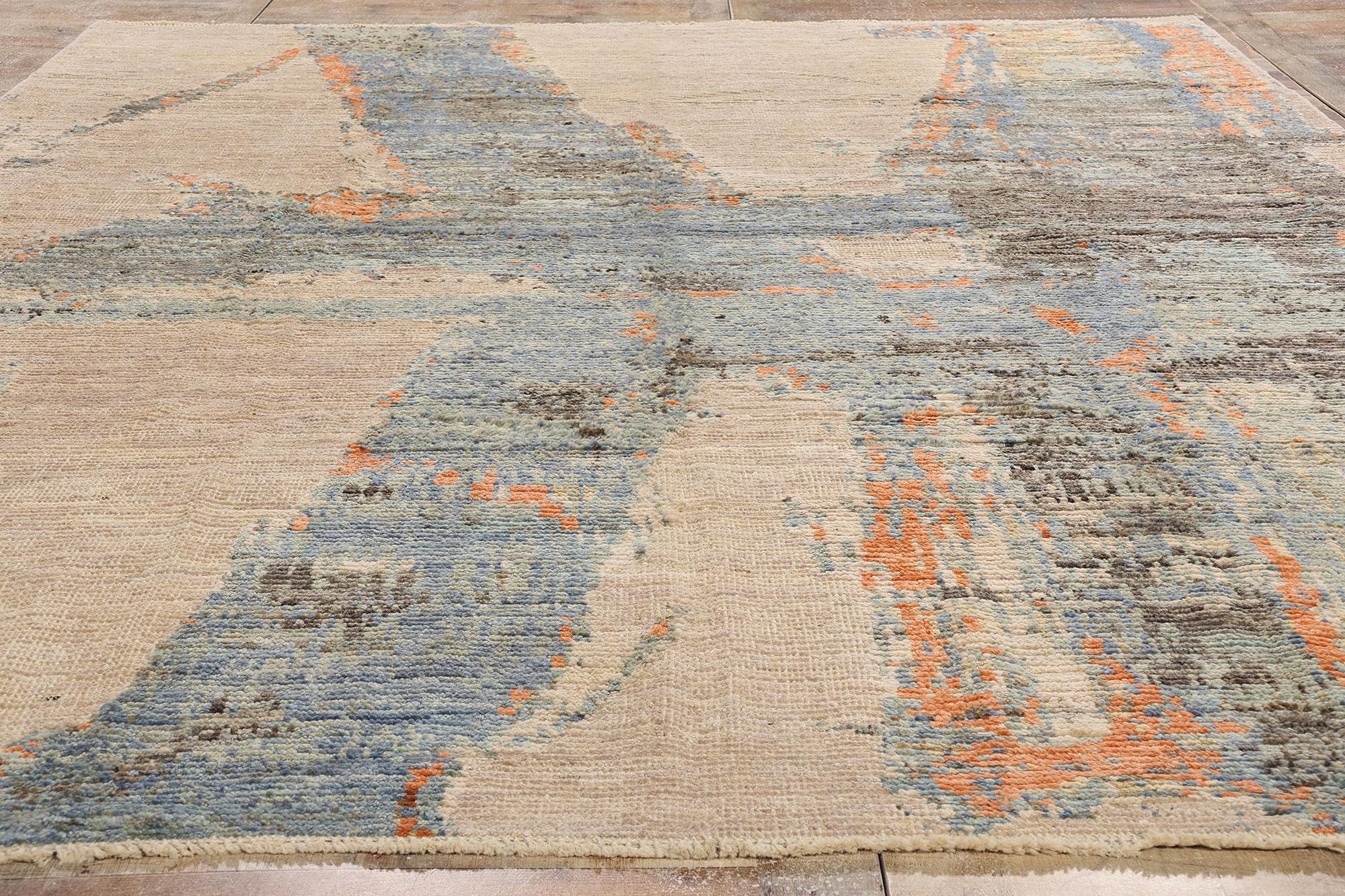 New Modern Urban Drift Moroccan Carpet with Expressionist Style (Wolle) im Angebot