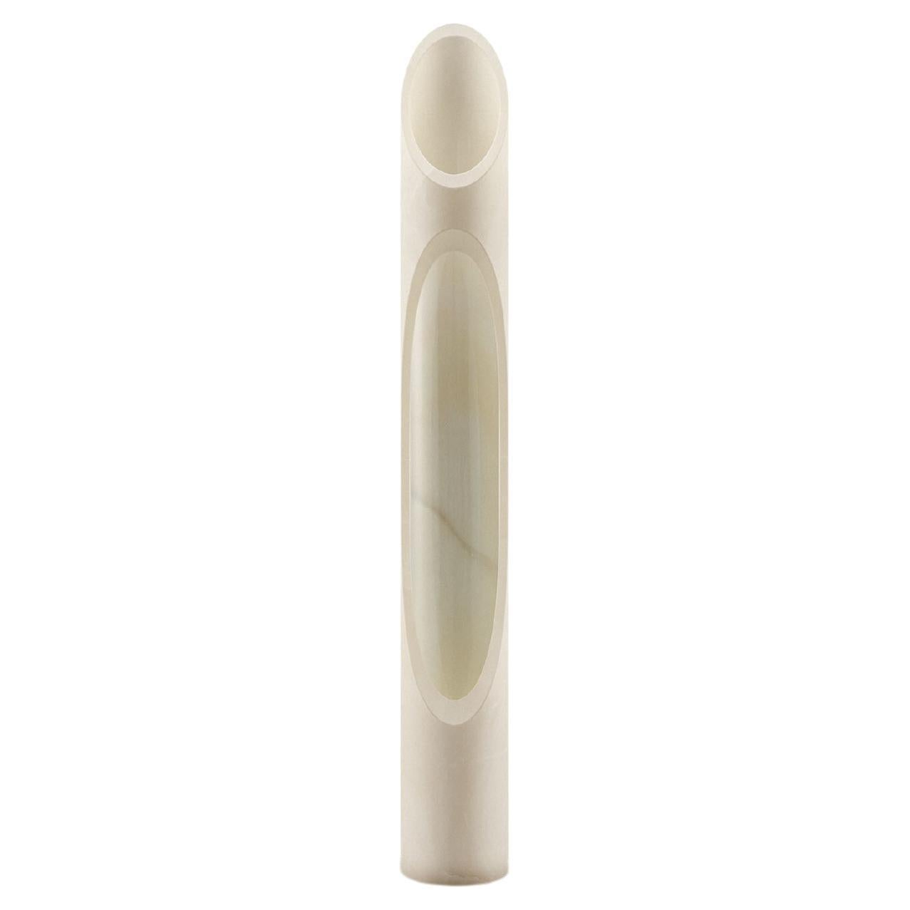 New Modern Vase in White Onyx marble, Designed by Jacopo Simonetti For Sale