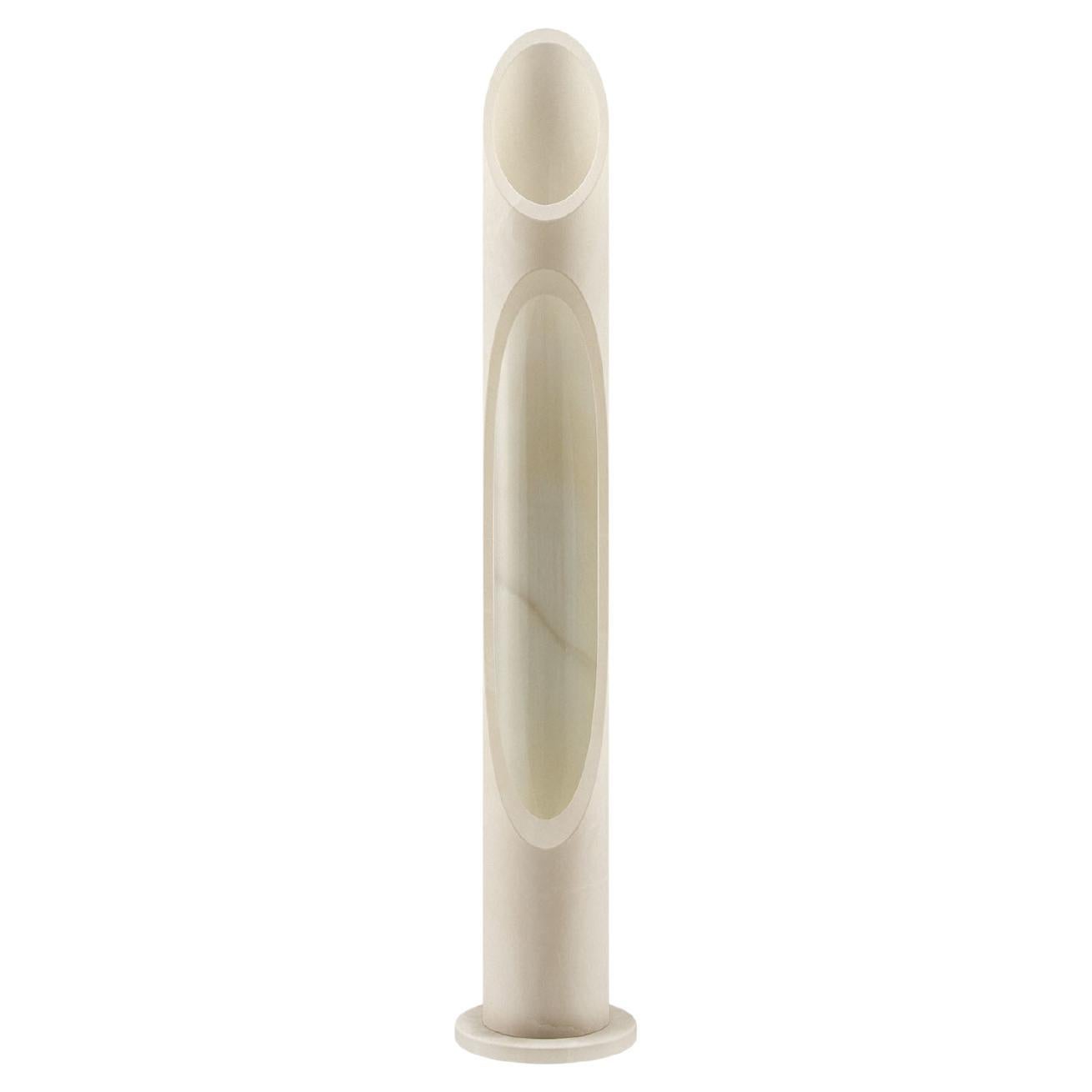New Modern Vase in White Onyx marble, Designed by Jacopo Simonetti