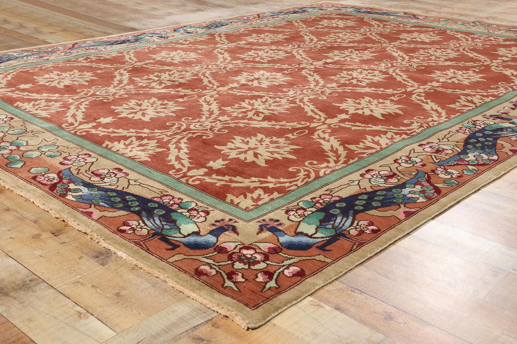 XXI secolo e contemporaneo Tappeto moderno William Morris in stile Art Deco cinese &New in vendita