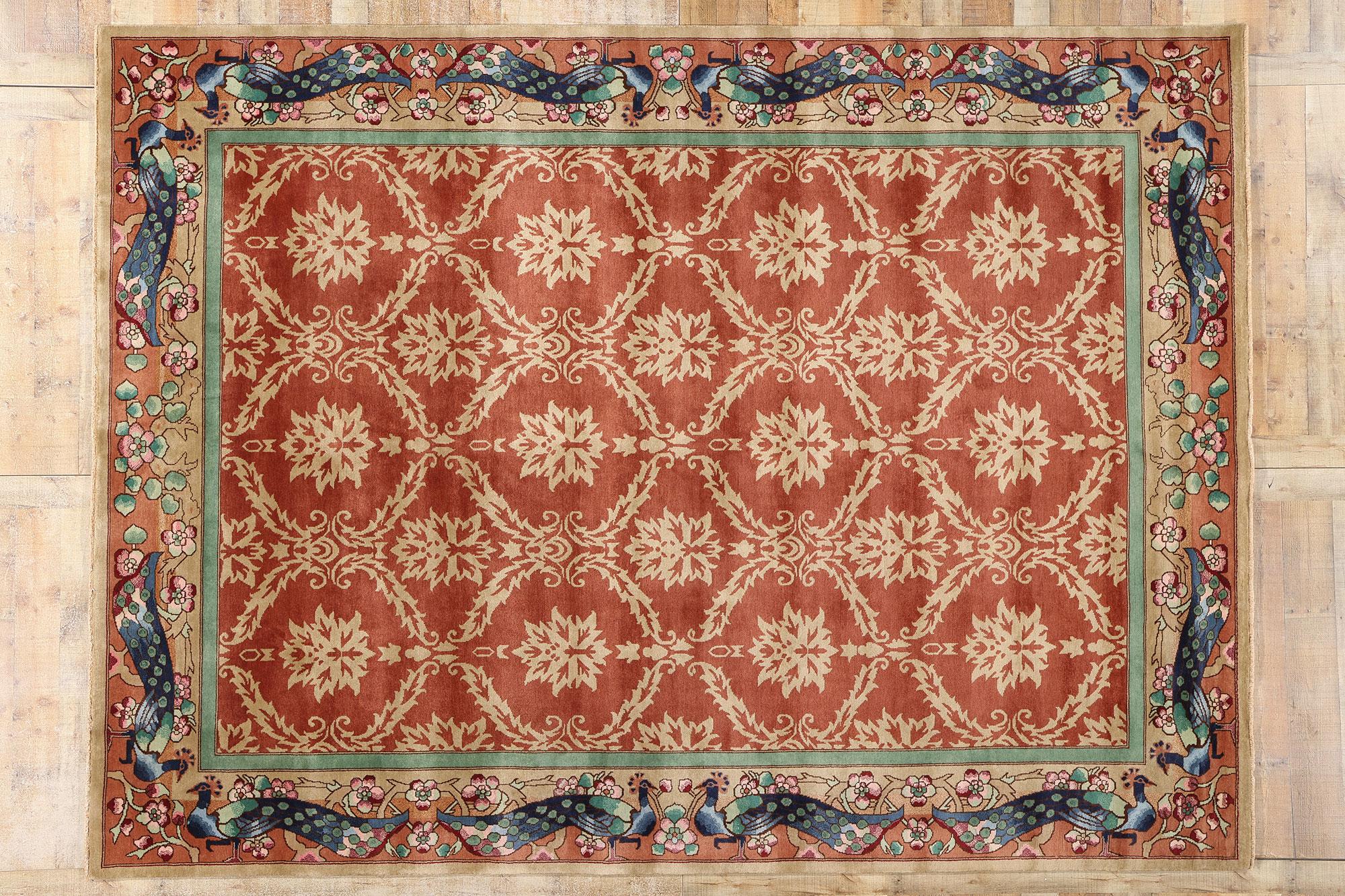 Tappeto moderno William Morris in stile Art Deco cinese &New in vendita 1