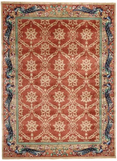New Modern William Morris Style Chinese Art Deco Carpet