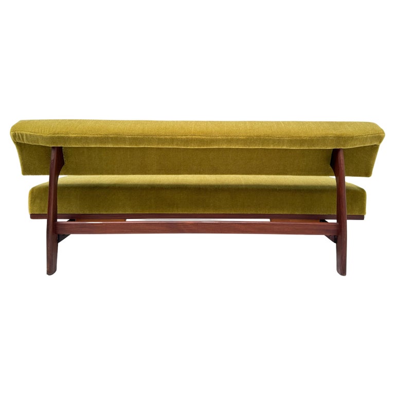 New Mohair Upholstery Sofa Bed Model 470 By Hans Bellman, Wilkhahn, Germany 1964