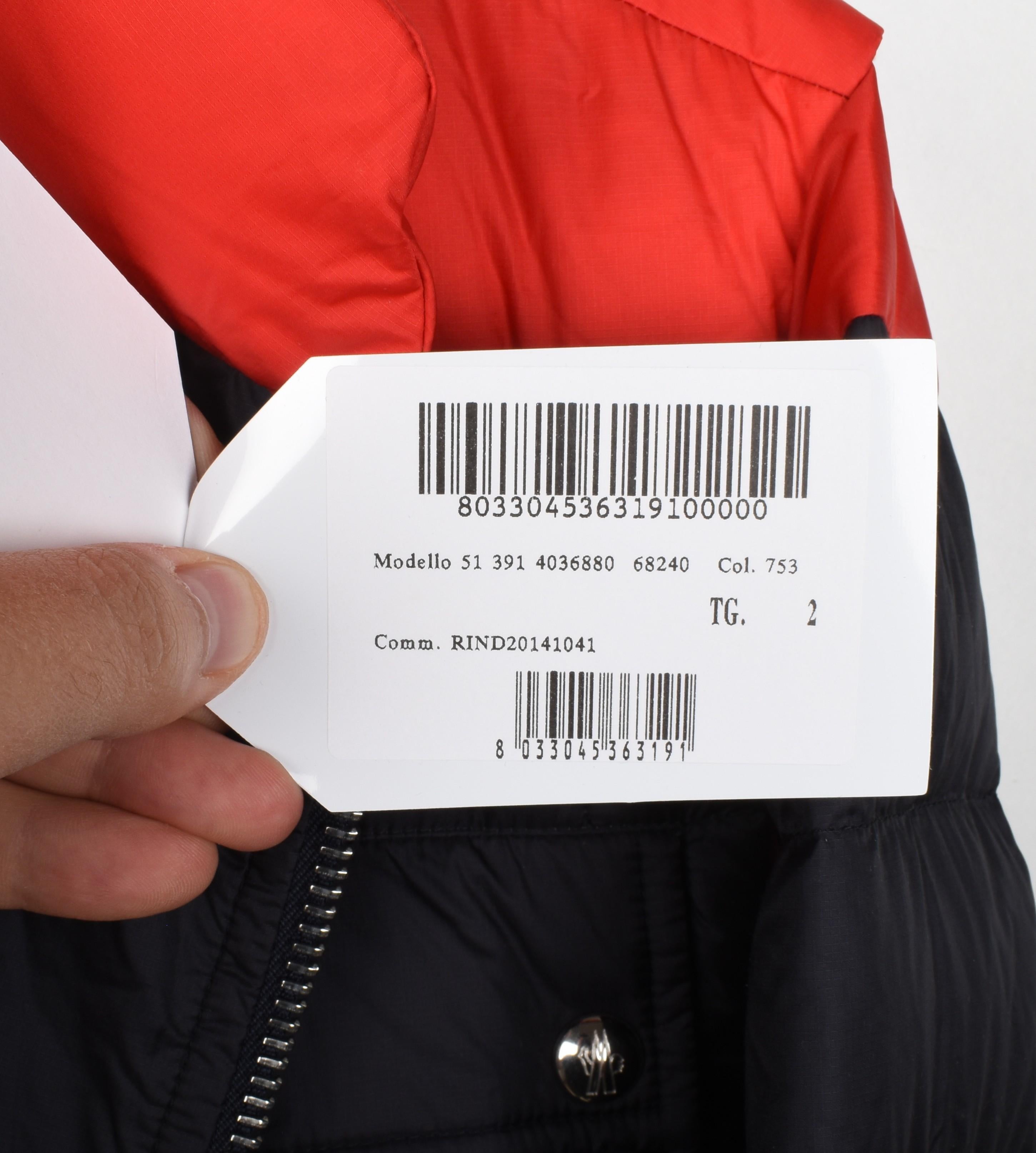 Neu Moncler Gamme Bleu Männer Jacke Gänsedaunen Bomber, Größe 2/M, S1471 im Angebot 4