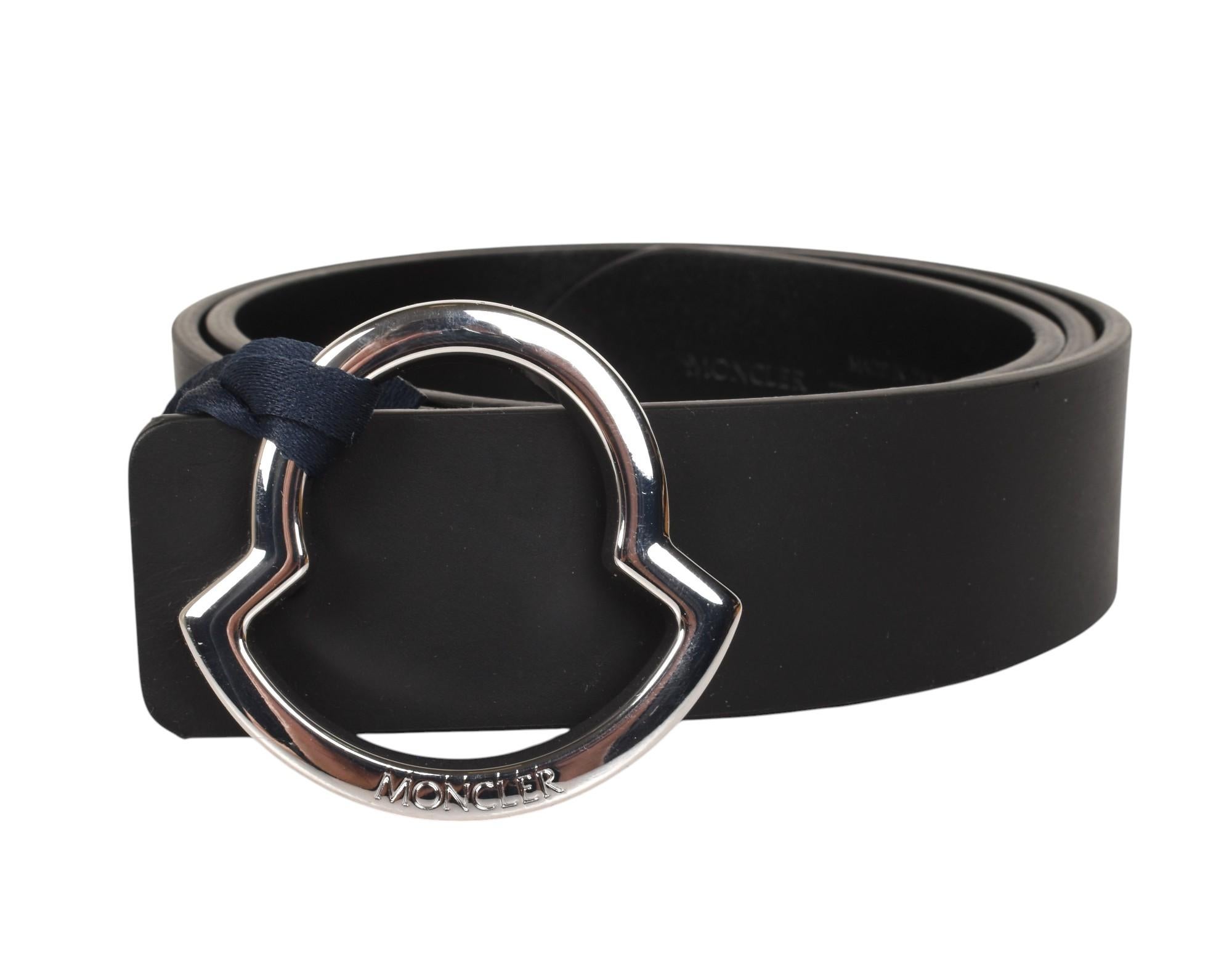 Check my other listings. Have many more designer clothes for sale. Open to any offers.
Item for sale is 100% genuine Moncler Leather Belt, S1438, PE7, 148g. 
Color: black
(An actual color may a bit vary due to individual computer screen